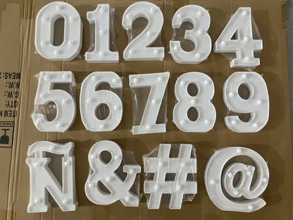 LED Letter & Number Lamp | Night Light | Home, Wedding & Party Decor