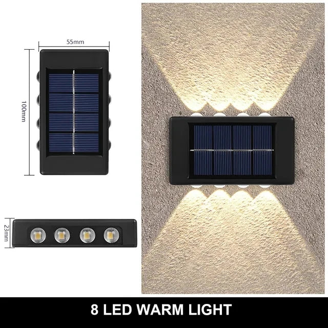 Outdoor Solar Wall Light | Warm White | Waterproof | Garden & Balcony