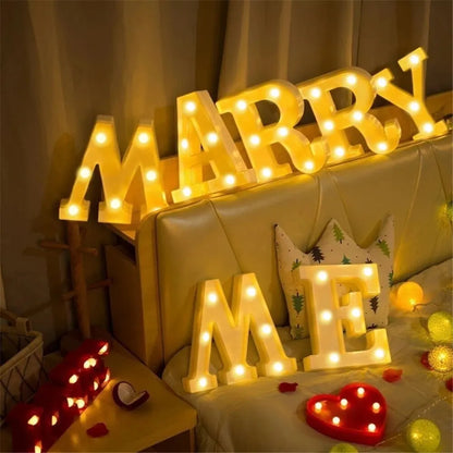 LED Letter & Number Lamp | Night Light | Home, Wedding & Party Decor