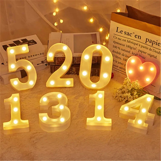 LED Letter & Number Lamp | Night Light | Home, Wedding & Party Decor