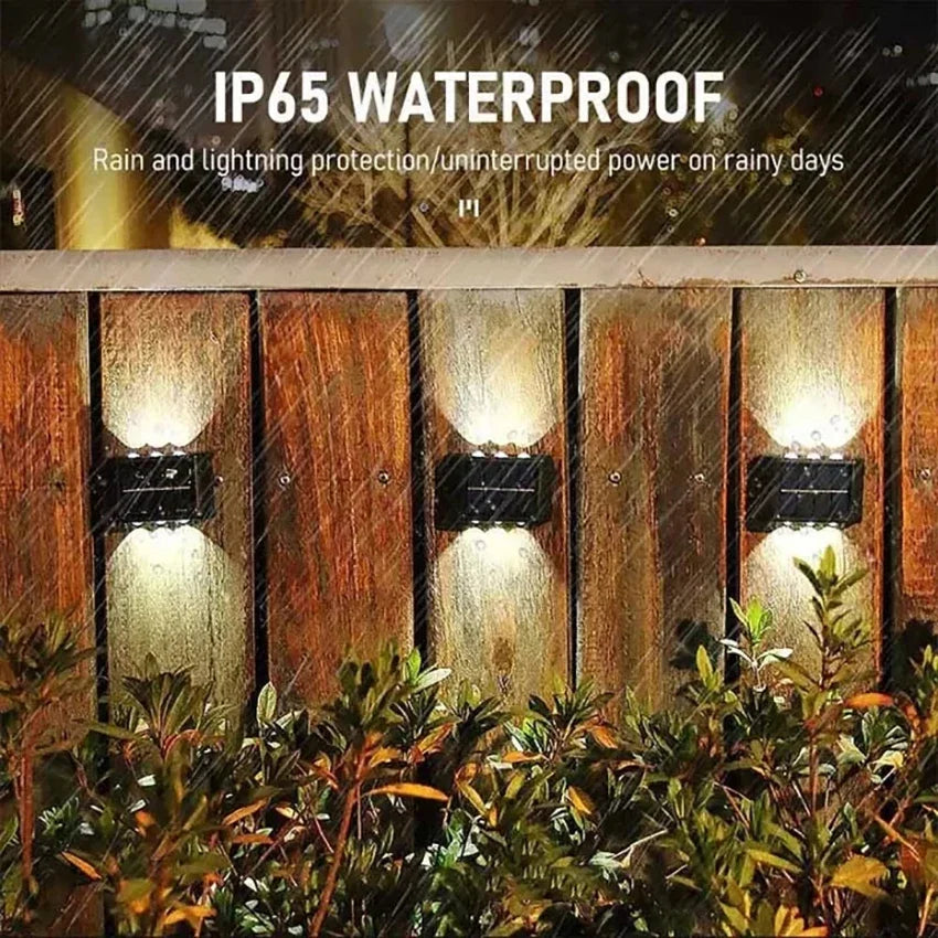 Outdoor Solar Wall Light | Warm White | Waterproof | Garden & Balcony