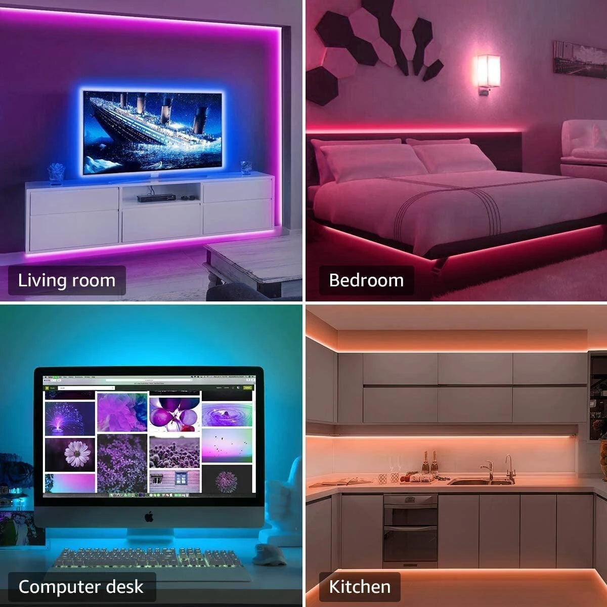 RGB LED Strip Lights with Remote