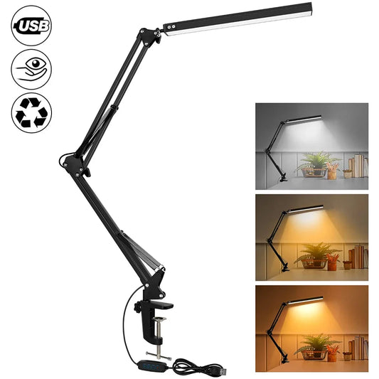 10W LED Desk Lamp with Clamp & Swing Arm