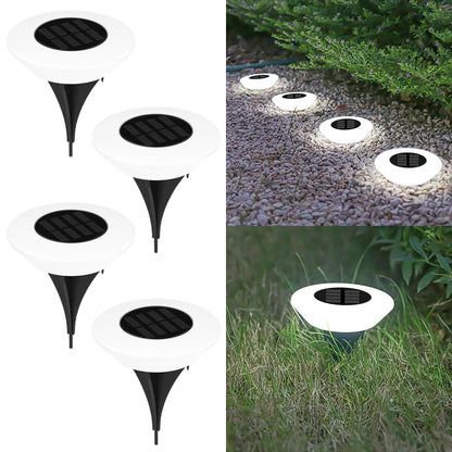 Solar 360° Garden Floor Light | 14 LED IP65 | Warm & White | 1 or 4 Pack