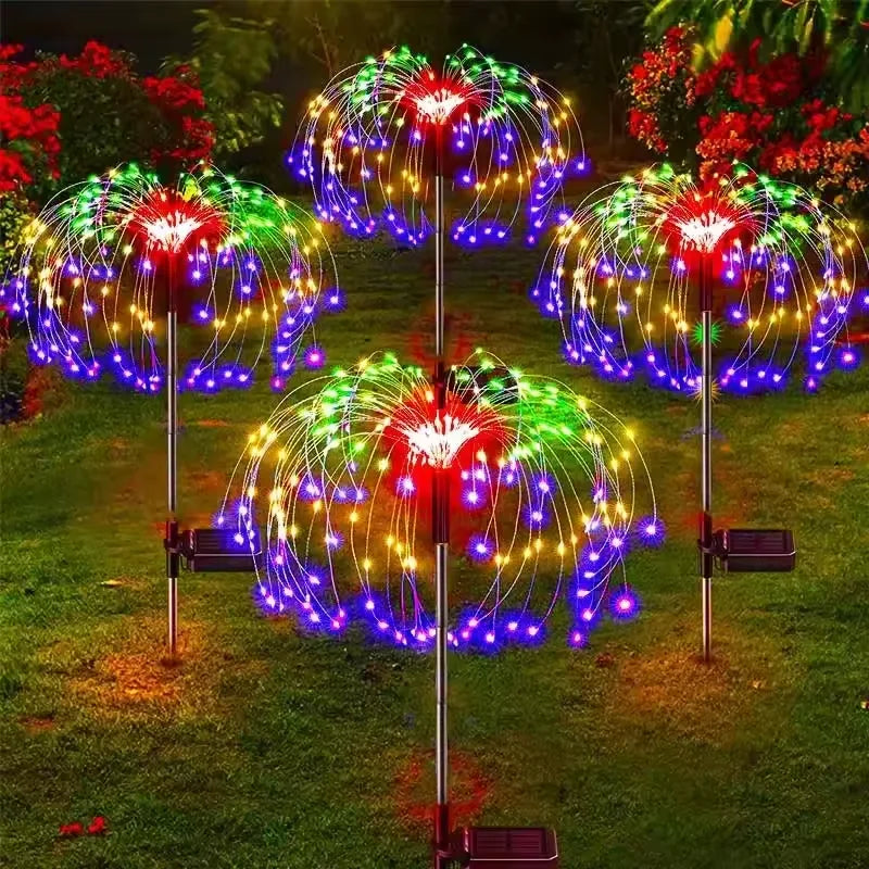 Solar Dandelion Firework Garden Light | IP65 | Warm & Color | 1 or 3 Pack