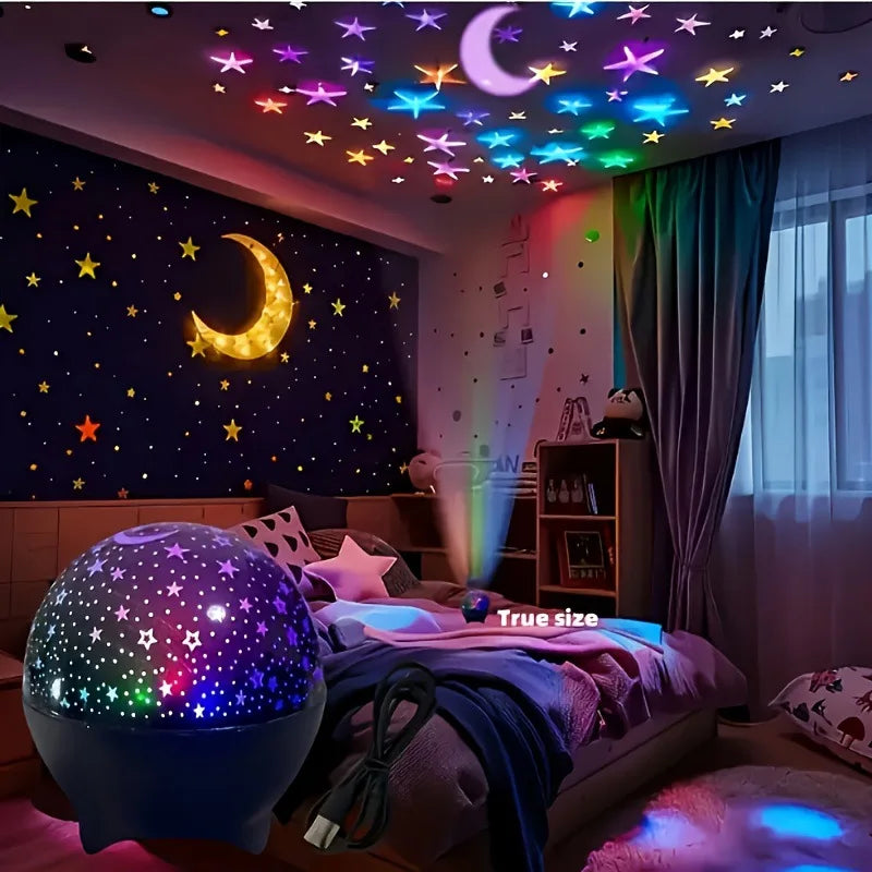 RGB Galaxy Projector | Starry Sky & Moon | Room Decor