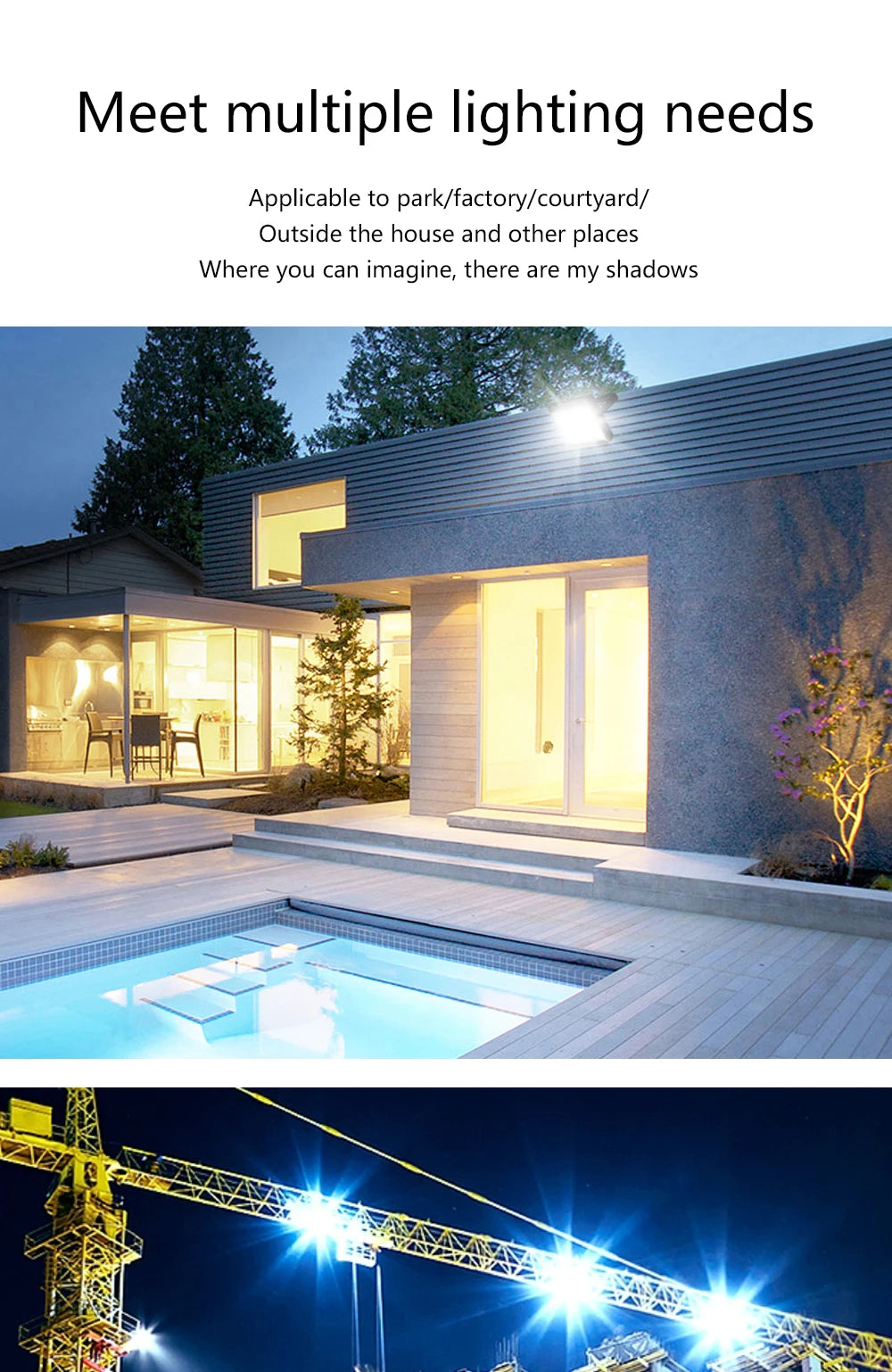 LED Flood Light | 10W–100W | IP68 Waterproof | Outdoor Garden & Street