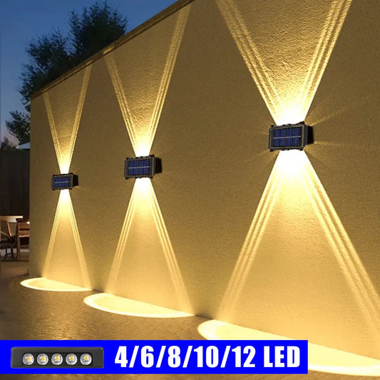 Outdoor Solar Wall Light | Warm White | Waterproof | Garden & Balcony