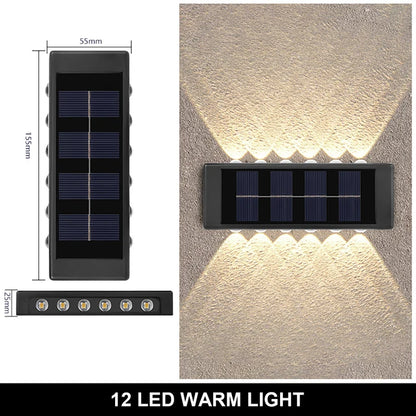 Outdoor Solar Wall Light | Warm White | Waterproof | Garden & Balcony