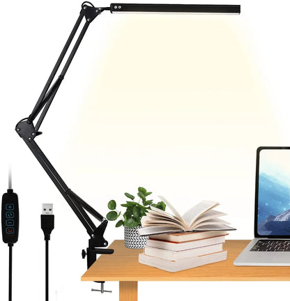 10W LED Desk Lamp with Clamp & Swing Arm