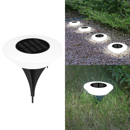 Solar 360° Garden Floor Light | 14 LED IP65 | Warm & White | 1 or 4 Pack