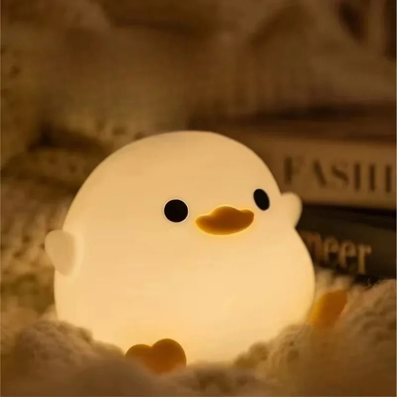 Silicone Duck Night Light | Touch Sensor | Kids Bedside Lamp