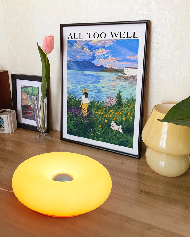 Bauhaus Donut Table Lamp | Touch Dimmer | USB Powered