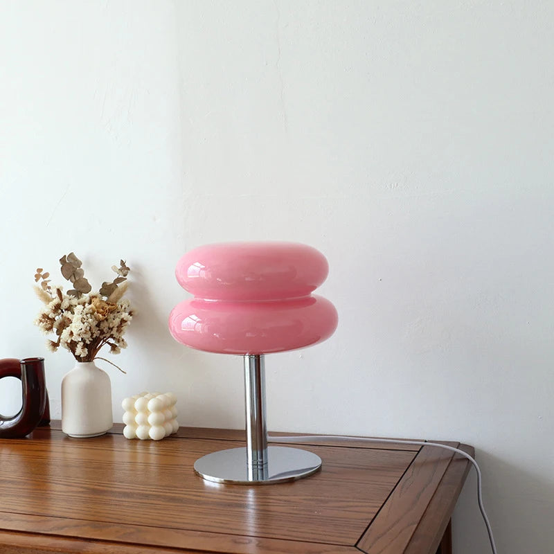 Macaron Glass Table Lamp | 3 Colour Temps | E27 | Bedside