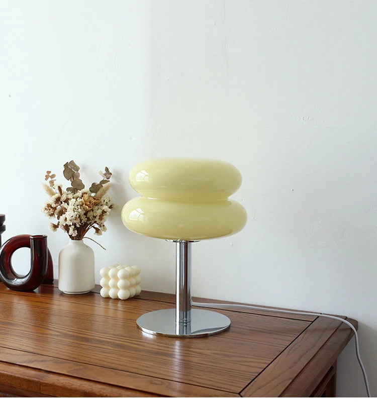 Macaron Glass Table Lamp | 3 Colour Temps | E27 | Bedside