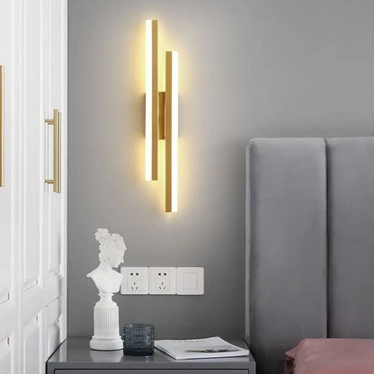 Copper Pipe LED Wall Sconce | Acrylic Shade | Bedroom, Living Room & Corridor