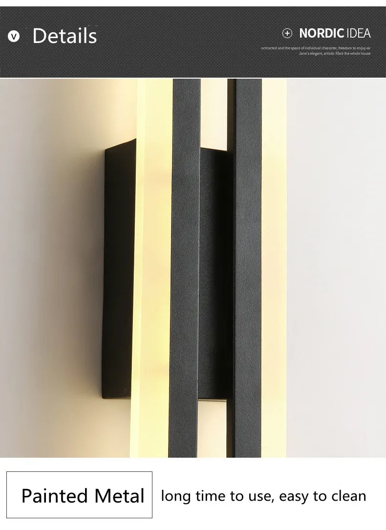 Copper Pipe LED Wall Sconce | Acrylic Shade | Bedroom, Living Room & Corridor