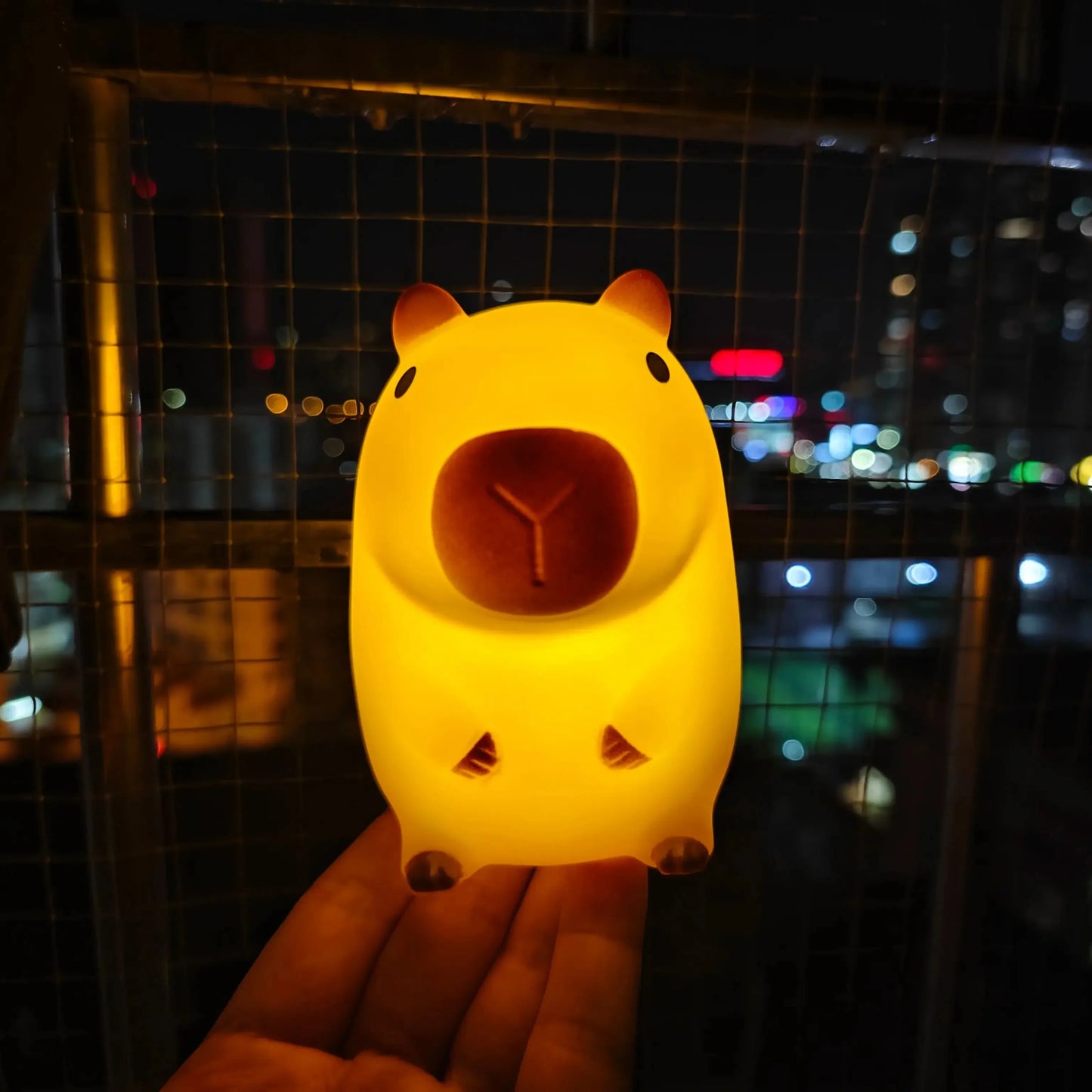 Capybara Night Light | Silicone LED | Kids Bedside Lamp