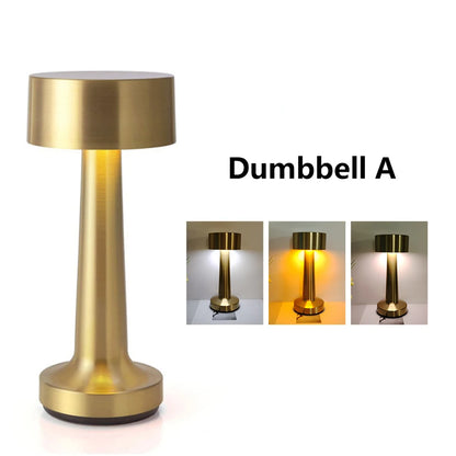 Metal Touch LED Table Lamp | Rechargeable | Bar & Restaurant Decor