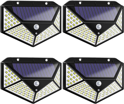 Solar Motion Sensor Security Wall Light | 100 LED 600lm | IP65 | 2 or 4 Pack