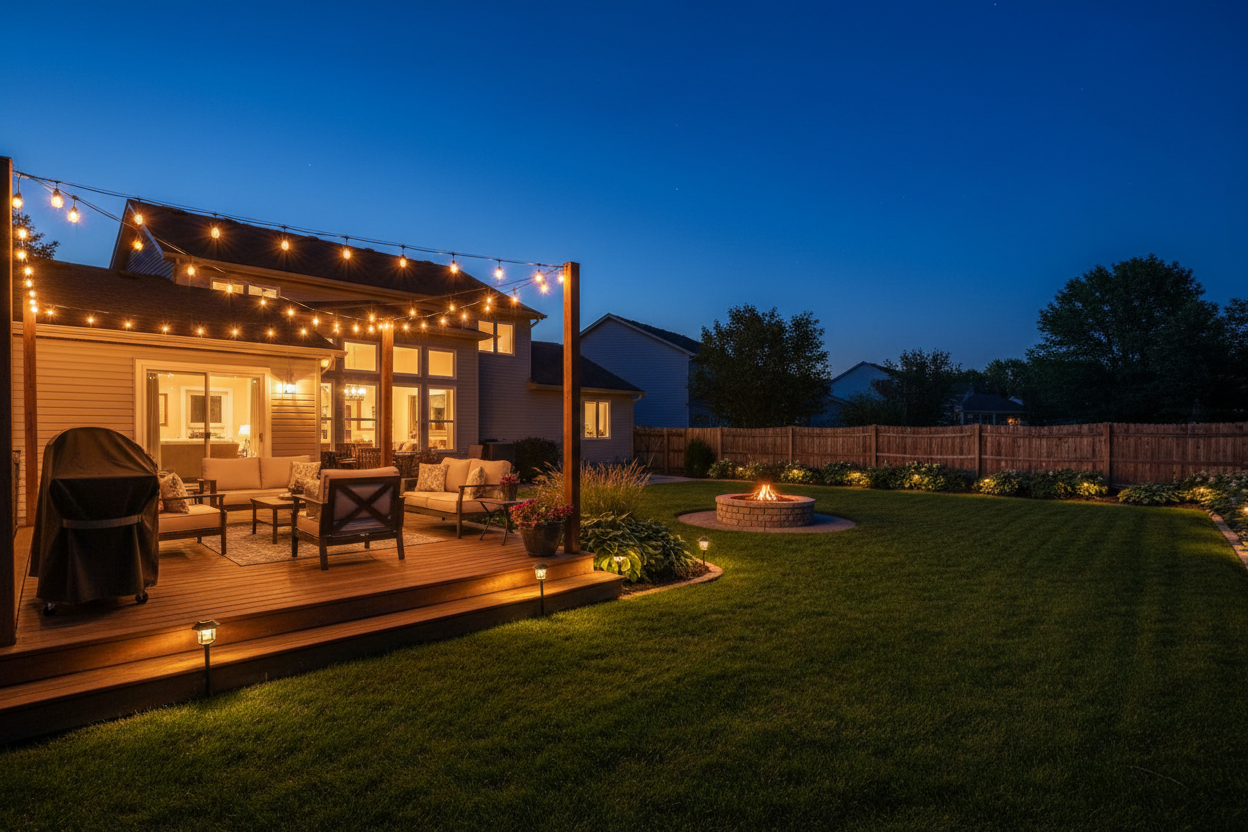 BulbGlow American Backyard Banner