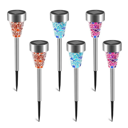 Solar Garden Pathway Lights | 6 Pack | IP44 Water Resistant