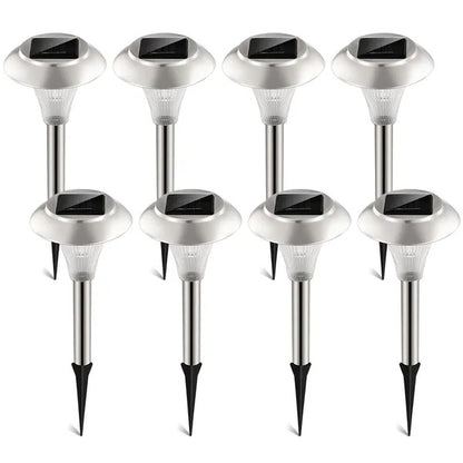 Solar Garden Pathway Lights | Colour Changing | IP44 Waterproof | 8 Pack
