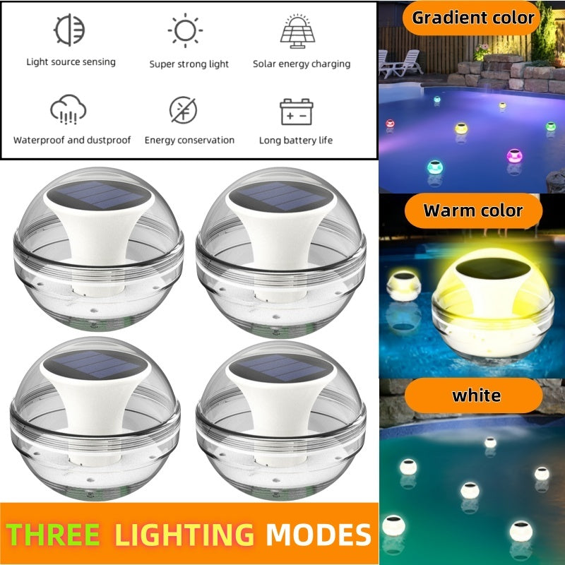 Solar Floating Pool & Pond Lights | IPX7 Waterproof | LED | 1–6 Pack