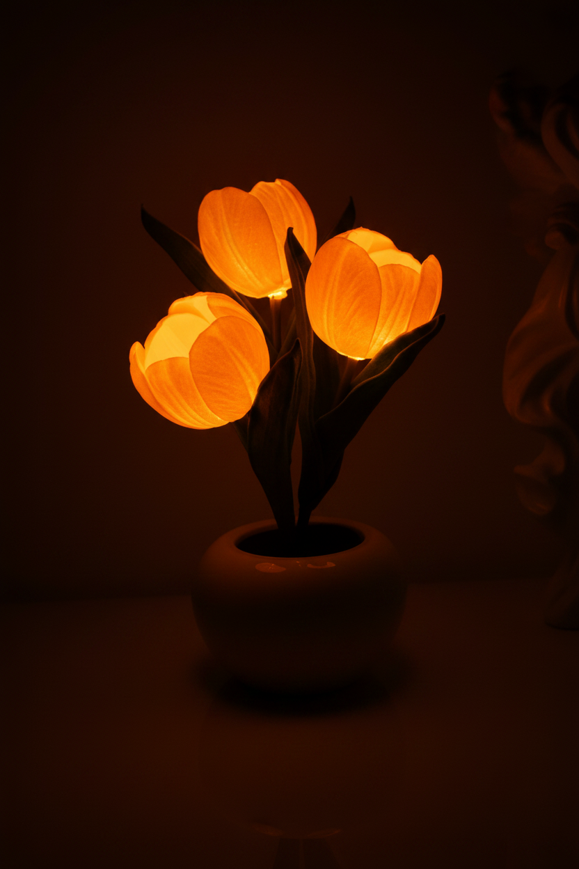 Orange Tulip Lamp