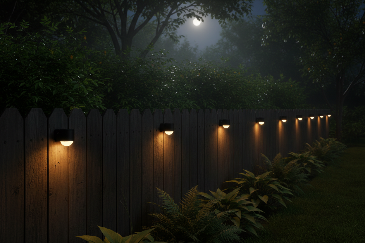 Solar fence lights lifestyle
