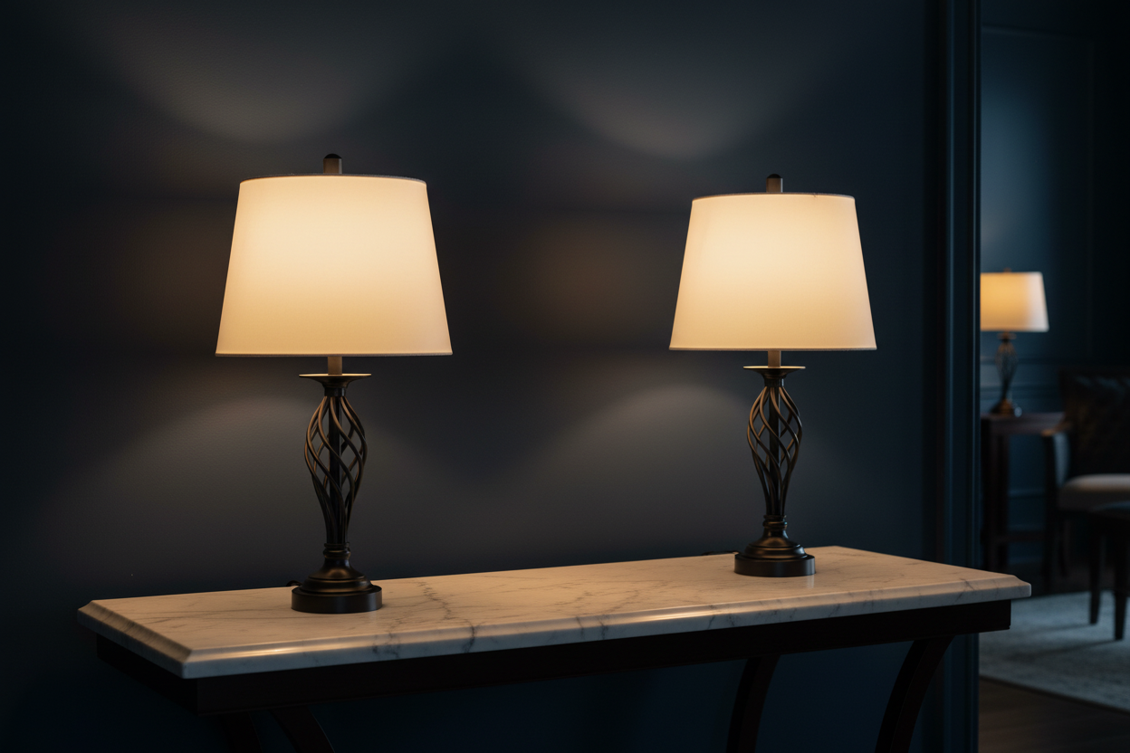 Table Lamps — Navy Luxury
